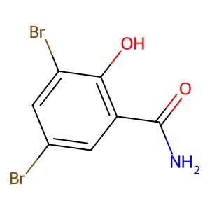 3,5-Dibromosalicylamide structure