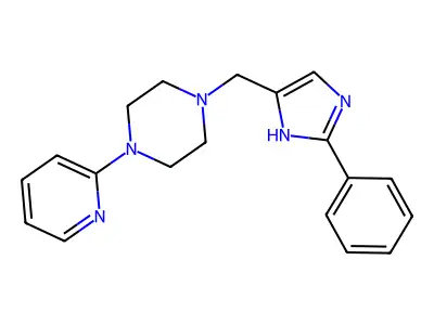 1-(2-Phenyl-3H-imidazol-4-ylmethyl)-4-pyridin-2-yl-piperazine structure