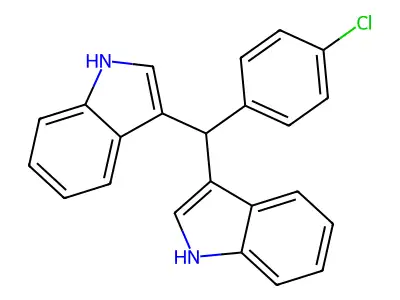 3-[(4-chlorophenyl)-(1H-indol-3-yl)methyl]-1H-indole structure