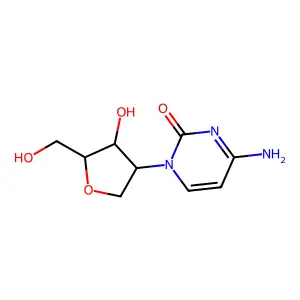 2-(4-Amino-2-oxo-1(2H)-pyrimidinyl)-1,4-anhydro-2-deoxy-L-arabinitol structure