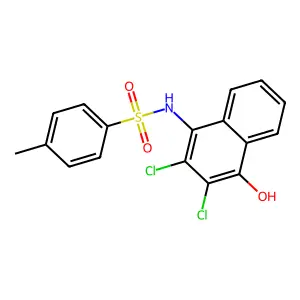 N-(2,3-dichloro-4-hydroxynaphthalen-1-yl)-4-methylbenzenesulfonamide structure