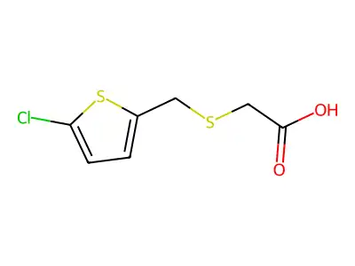 2-{[(5-Chlorothiophen-2-yl)methyl]sulfanyl}acetic acid structure