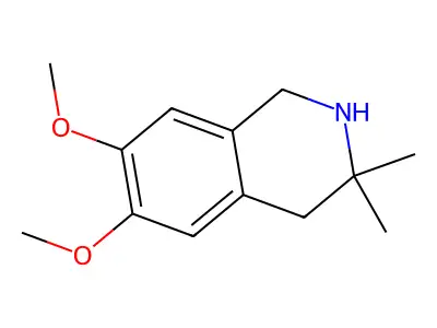 6,7-dimethoxy-3,3-dimethyl-2,4-dihydro-1H-isoquinoline structure