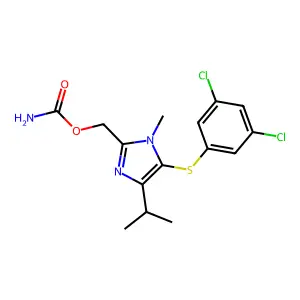 Methyl hydrogen (2,3-diphenylcycloprop-2-en-1-yl)carbonimidate structure