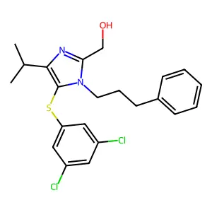 1H-Imidazole-2-methanol, 5-((3,5-dichlorophenyl)thio)-4-(1-methylethyl)-1-(3-phenylpropyl)- structure