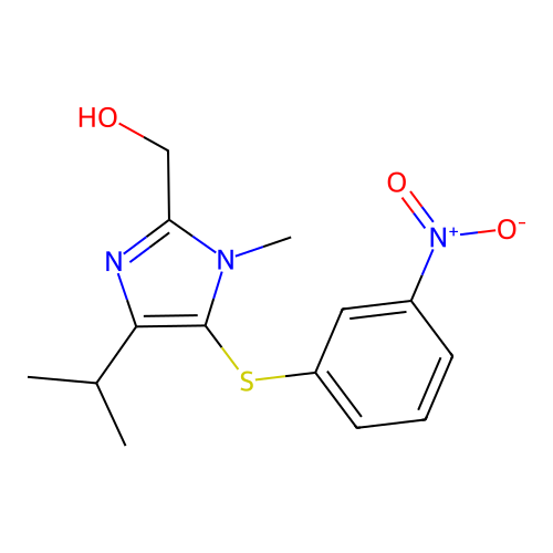 (4-Isopropyl-1-methyl-5-(3-nitrophenylthio)-1H-imidazol-2-yl)methanol structure