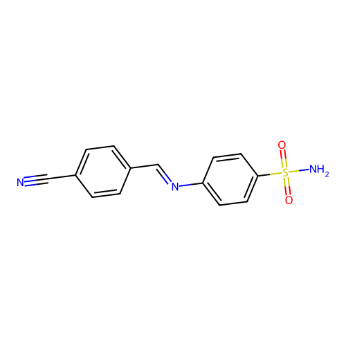4-{[(e)-(4-Cyanophenyl)methylidene]amino}benzenesulfonamide structure