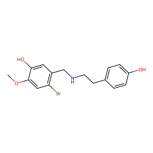 4-Bromo-5-((4-hydroxyphenethylamino)methyl)-2-methoxyphenol structure