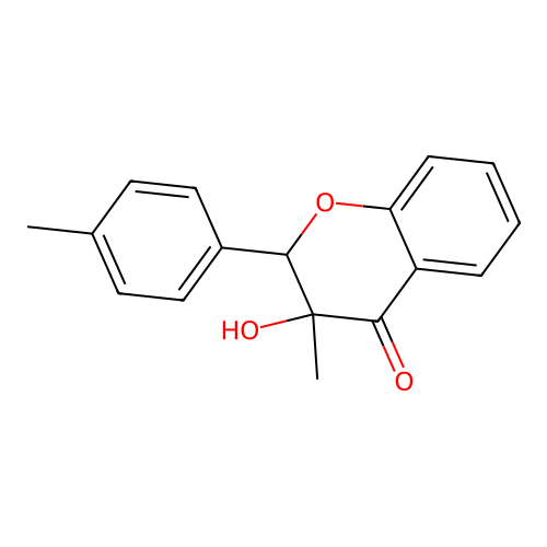 (2R,3R)-3-hydroxy-3-methyl-2-(p-tolyl)chroman-4-one structure