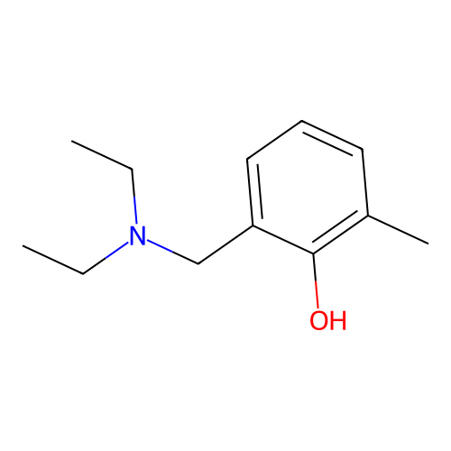 2-Diethylaminomethyl-6-methylphenol structure
