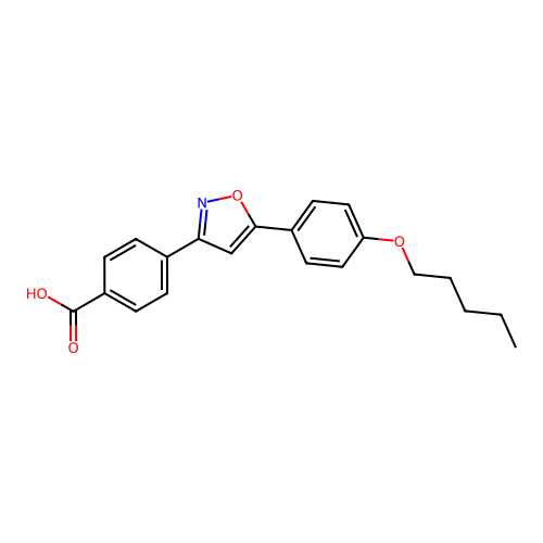 4-(5-(4-(Pentyloxy)phenyl)-3-isoxazolyl)benzoic acid structure