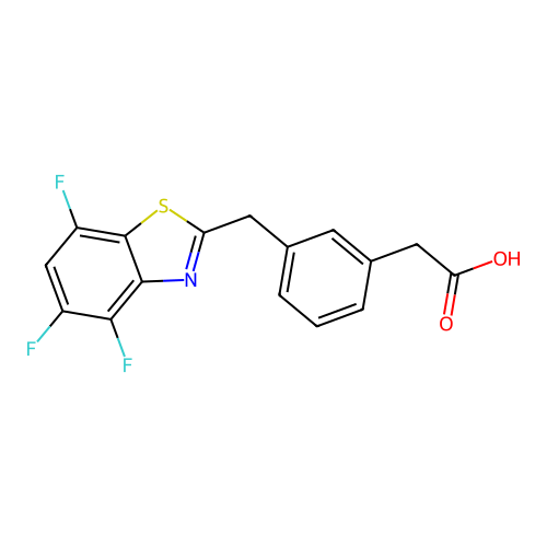 3-[(4,5,7-Trifluorobenzothiazol-2-yl)methyl]phenylacetic acid structure