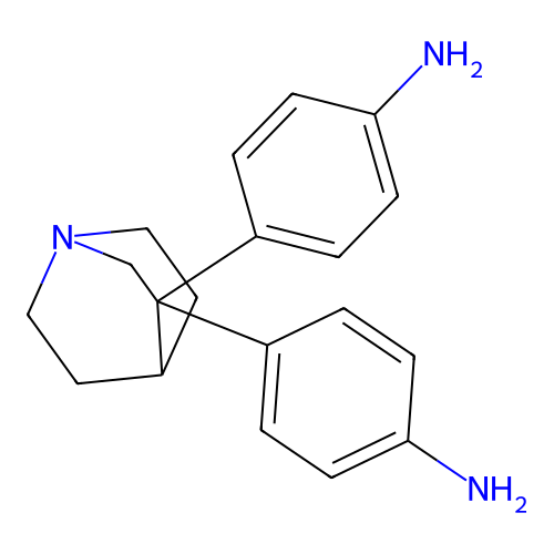 Quinuclidine, 3,3-bis(4-aminophenyl)- structure
