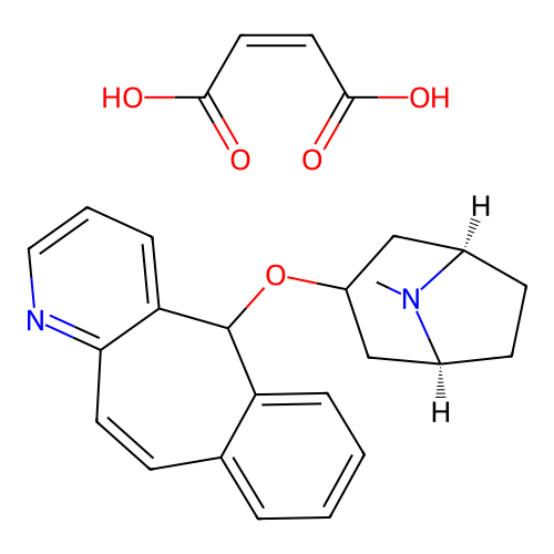 Tropirine maleate structure