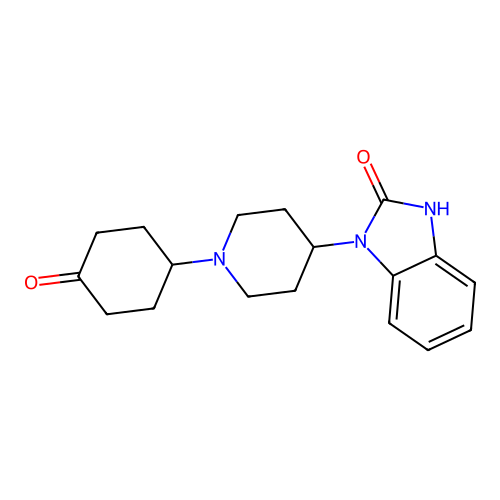 1,3-dihydro-1-{1-[4-oxocyclohex-1-yl]piperidin-4-yl}-2H-benzimidazol-2-one structure