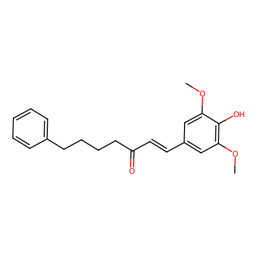 (E)-1-(4-Hydroxy-3,5-dimethoxyphenyl)-7-phenylhept-1-en-3-one structure