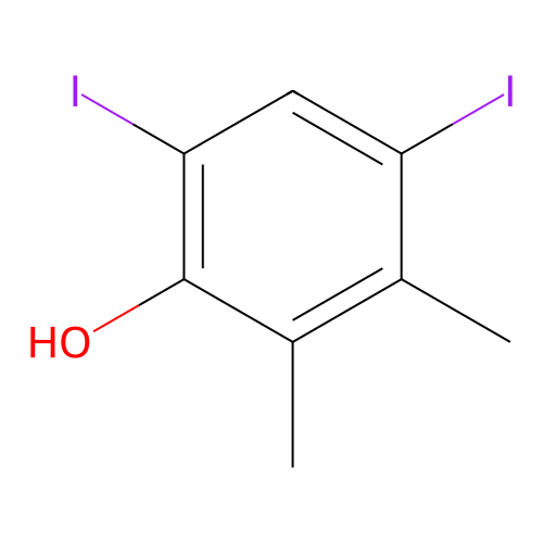 4,6-Diiodo-2,3-dimethylphenol structure