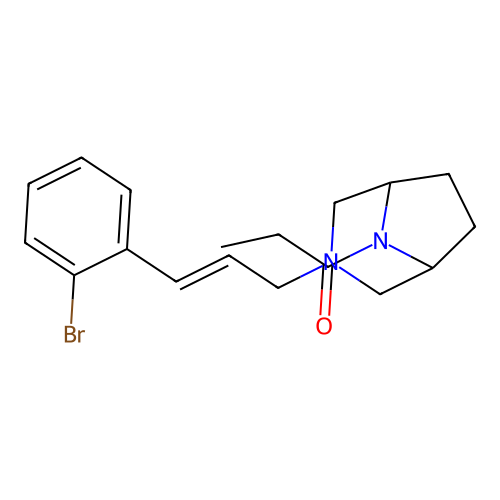 3,8-Diazabicyclo(3.2.1)octane, 3-(2-bromo-3-phenylallyl)-8-propionyl- structure