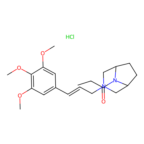8-Propionyl-3-(3-(3,4,5-trimethoxyphenyl)allyl)-3,8-diazabicyclo(3.2.1)octane hydrochloride structure