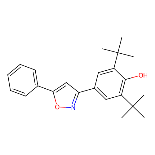 2,6-Di-tert-butyl-4-(5-phenyl-1,2-oxazol-3-yl)phenol structure