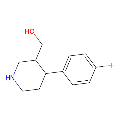 4-(4-Fluorophenyl)-3-piperidinemethanol structure