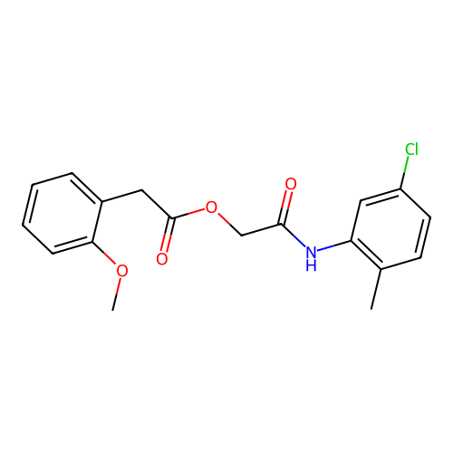 [2-(5-Chloro-2-methylanilino)-2-oxoethyl] 2-(2-methoxyphenyl)acetate structure
