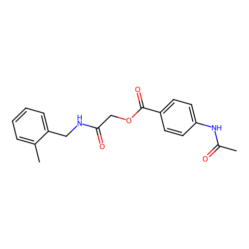 [2-[(2-Methylphenyl)methylamino]-2-oxoethyl] 4-acetamidobenzoate structure