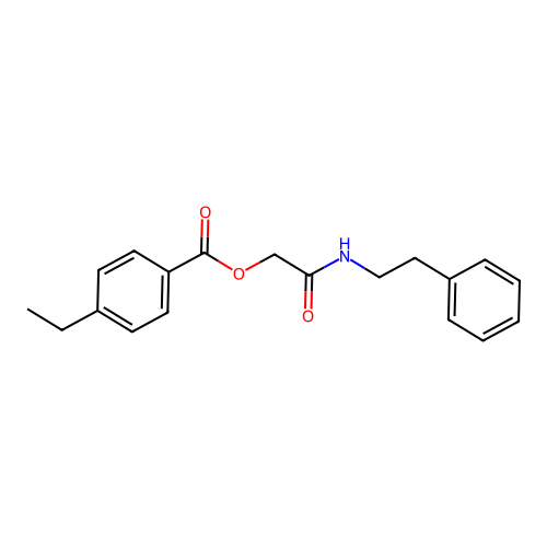 2-Oxo-2-(phenethylamino)ethyl 4-ethylbenzoate structure
