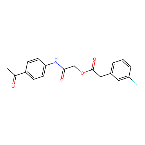 [2-(4-Acetylanilino)-2-oxoethyl] 2-(3-fluorophenyl)acetate structure