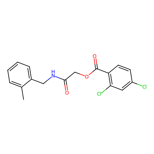 [2-[(2-Methylphenyl)methylamino]-2-oxoethyl] 2,4-dichlorobenzoate structure