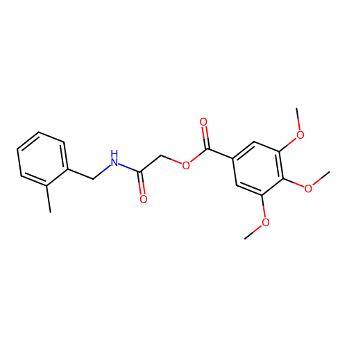 [2-[(2-Methylphenyl)methylamino]-2-oxoethyl] 3,4,5-trimethoxybenzoate structure