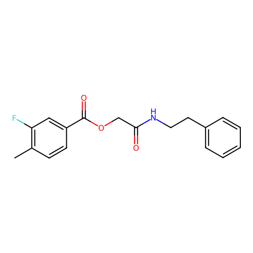 [(2-Phenylethyl)carbamoyl]methyl 3-fluoro-4-methylbenzoate structure