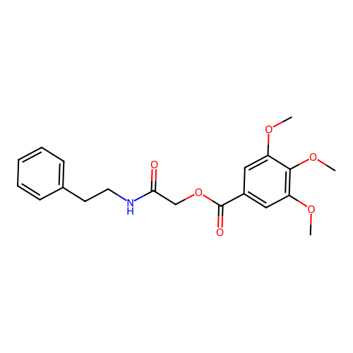 [(2-Phenylethyl)carbamoyl]methyl 3,4,5-trimethoxybenzoate structure
