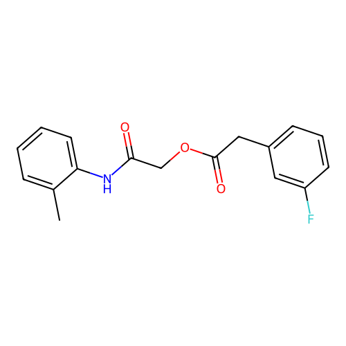 [2-(2-Methylanilino)-2-oxoethyl] 2-(3-fluorophenyl)acetate structure