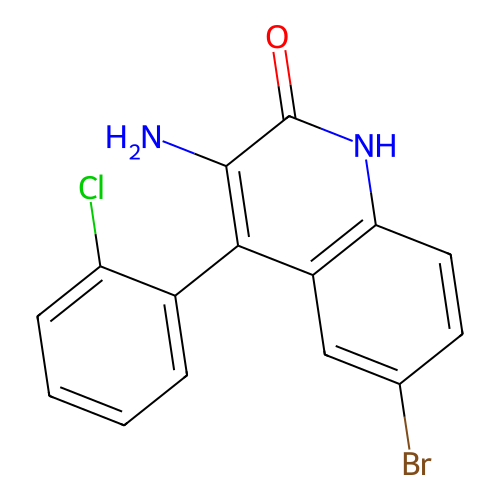 3-Amino-6-bromo-4-(2-chlorophenyl)-1H-quinolin-2-one structure
