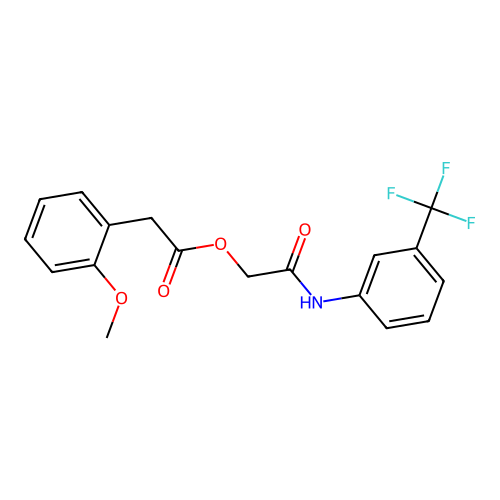 [2-Oxo-2-[3-(trifluoromethyl)anilino]ethyl] 2-(2-methoxyphenyl)acetate structure