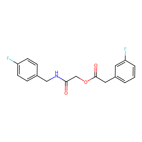 [2-[(4-Fluorophenyl)methylamino]-2-oxoethyl] 2-(3-fluorophenyl)acetate structure