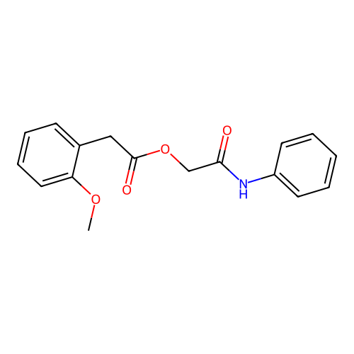 (2-Anilino-2-oxoethyl) 2-(2-methoxyphenyl)acetate structure