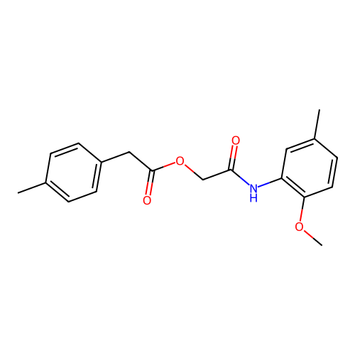 [2-(2-Methoxy-5-methylanilino)-2-oxoethyl] 2-(4-methylphenyl)acetate structure