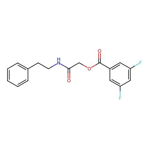 2-Oxo-2-(phenethylamino)ethyl 3,5-difluorobenzoate structure