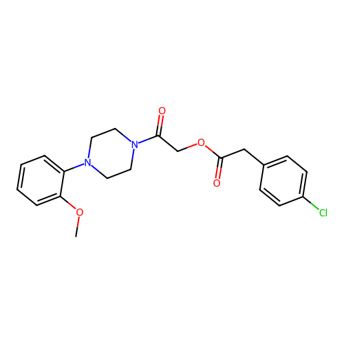 [2-[4-(2-Methoxyphenyl)piperazin-1-yl]-2-oxoethyl] 2-(4-chlorophenyl)acetate structure