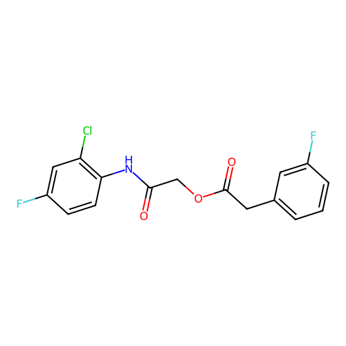 [2-(2-Chloro-4-fluoroanilino)-2-oxoethyl] 2-(3-fluorophenyl)acetate structure