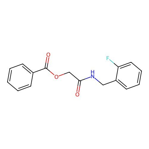 [2-[(2-Fluorophenyl)methylamino]-2-oxoethyl] benzoate structure