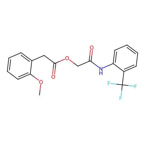 [2-Oxo-2-[2-(trifluoromethyl)anilino]ethyl] 2-(2-methoxyphenyl)acetate structure