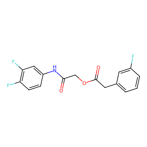 [2-(3,4-Difluoroanilino)-2-oxoethyl] 2-(3-fluorophenyl)acetate structure
