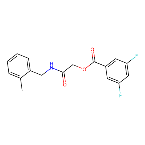 [2-[(2-Methylphenyl)methylamino]-2-oxoethyl] 3,5-difluorobenzoate structure