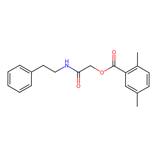 2-Oxo-2-(phenethylamino)ethyl 2,5-dimethylbenzoate structure