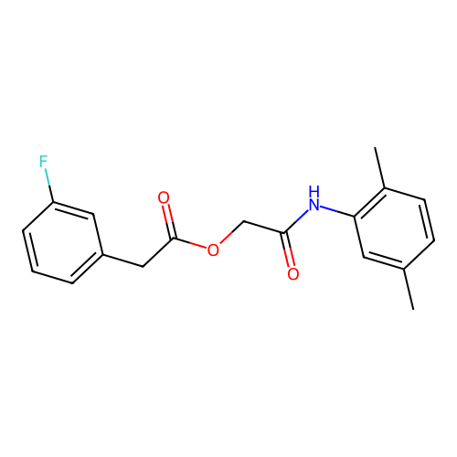 [2-(2,5-Dimethylanilino)-2-oxoethyl] 2-(3-fluorophenyl)acetate structure