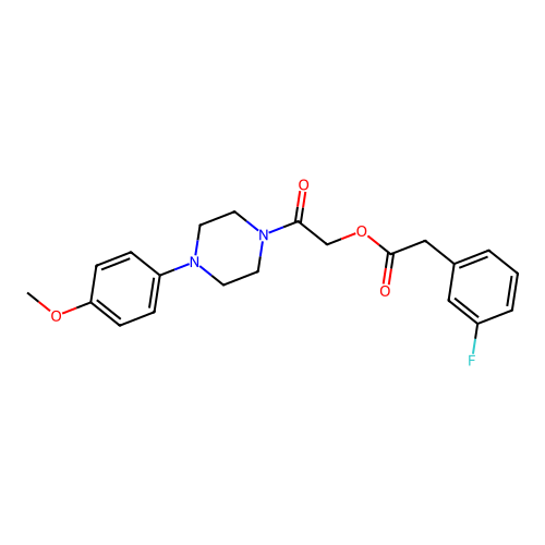 [2-[4-(4-Methoxyphenyl)piperazin-1-yl]-2-oxoethyl] 2-(3-fluorophenyl)acetate structure