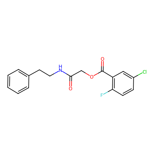 [(2-Phenylethyl)carbamoyl]methyl 5-chloro-2-fluorobenzoate structure